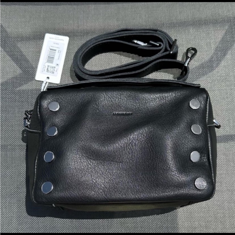 -Hammitt Evan Crossbody - Black with Gunmetal